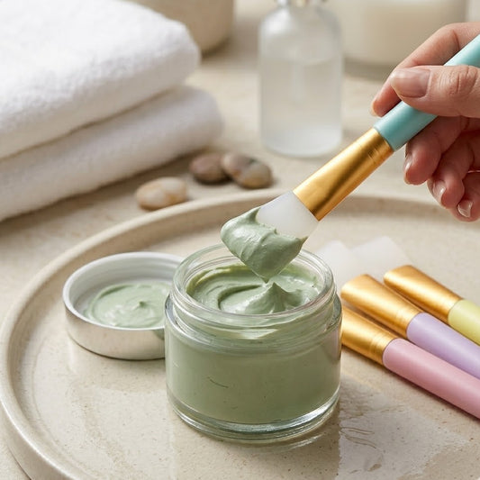 Buplyna Hygienic Silicone Face Mask Applicator - No-Waste Design for Mud and Clay Masks, Eco-Friendly & Gentle on Skin