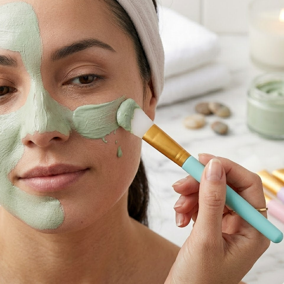 Buplyna Hygienic Silicone Face Mask Applicator - No-Waste Design for Mud and Clay Masks, Eco-Friendly & Gentle on Skin