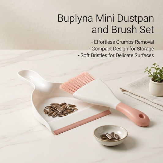 Buplyna Mini Dustpan and Brush Set: Versatile Cleaning Tool for Keyboards, Desktop, Pet Areas, and Home Essentials
