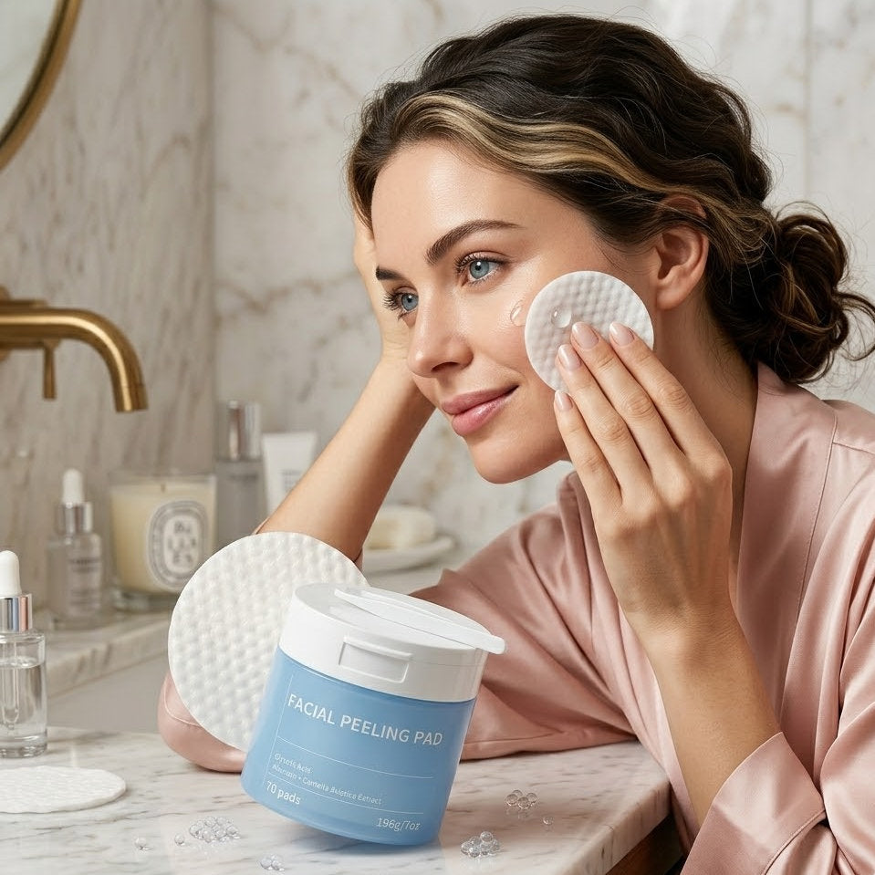 Buplyna Centella Soothing & Peeling Pads Calming Treatment for Sensitive Skin Skin Barrier Repair & Redness Relief Gentle Daily Exfoliation