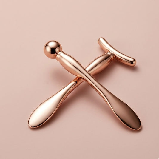 Buplyna Rose Gold Eye Cream Applicator - Precision Cooling Massage Wand for Lifting & Firming